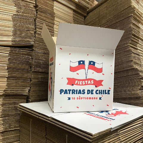 Pack de 10 Cajas Fiestas Patrias -Blanca