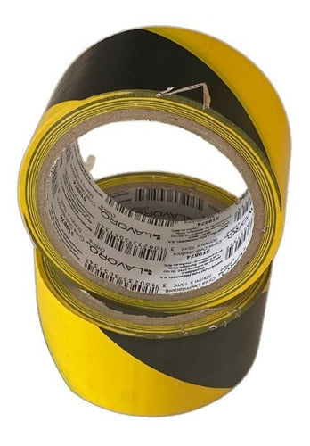 Cintas de seguridad amarillo y negro con adhesivo de caucho para zonas de alto tráfico